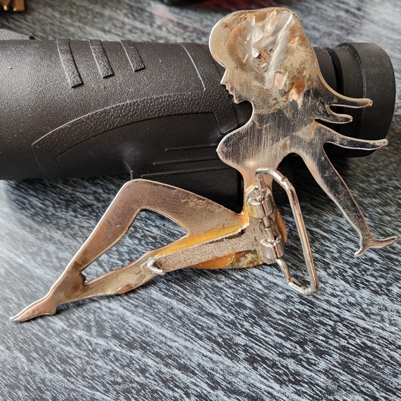 Homemade Trucker Girl mudflap medallion belt buckle - Picture 2 of 2